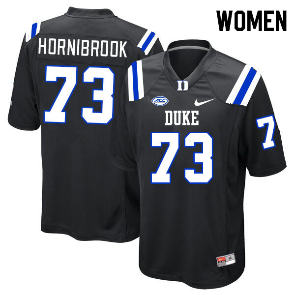 Women #73 Jake Hornibrook Duke Blue Devils College Football Jerseys Stitched-Black - Click Image to Close